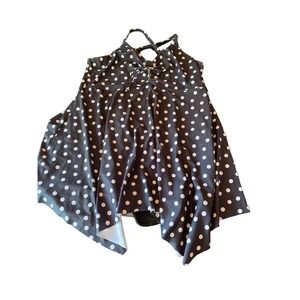 Neiman Marcus Black White Polka Dot One Piece Swim Dress Size 22W